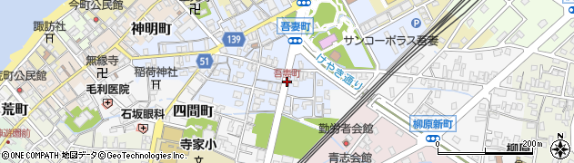 吾妻町周辺の地図