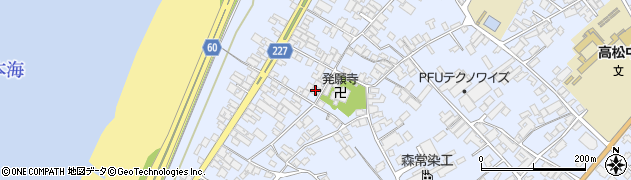 石川県かほく市高松フ8周辺の地図