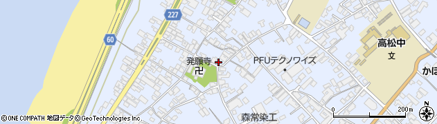 石川県かほく市高松フ118周辺の地図