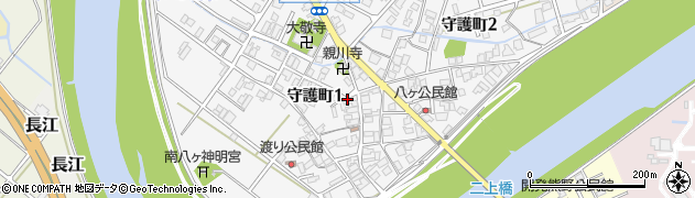 富山県高岡市守護町周辺の地図