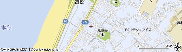 石川県かほく市高松フ20周辺の地図