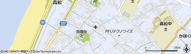 石川県かほく市高松フ147周辺の地図