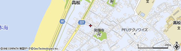 石川県かほく市高松フ21周辺の地図