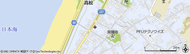 石川県かほく市高松フ14周辺の地図