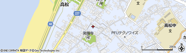石川県かほく市高松フ115周辺の地図