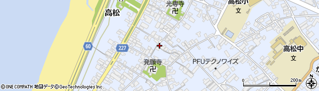 石川県かほく市高松フ109周辺の地図