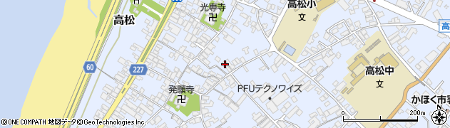 石川県かほく市高松フ157周辺の地図
