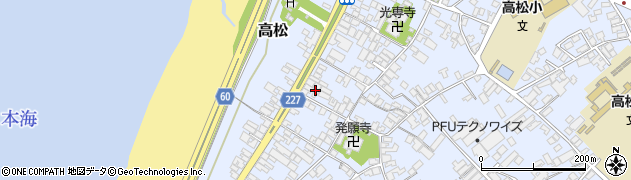 石川県かほく市高松フ32周辺の地図
