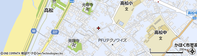石川県かほく市高松フ154周辺の地図