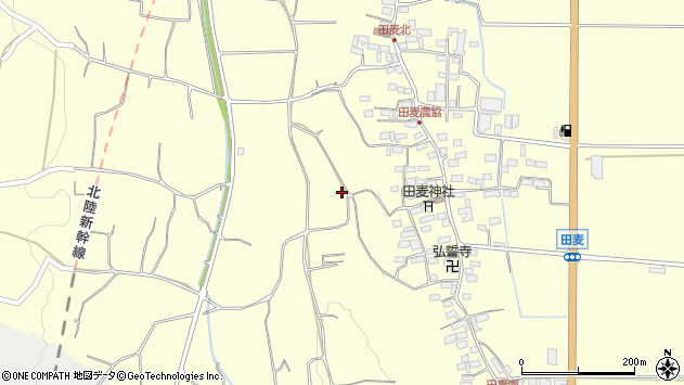 〒383-0065 長野県中野市田麦の地図