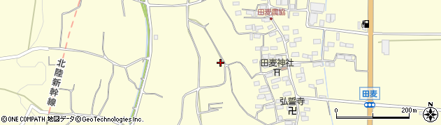 長野県中野市田麦周辺の地図