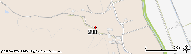 栃木県那珂川町（那須郡）恩田周辺の地図