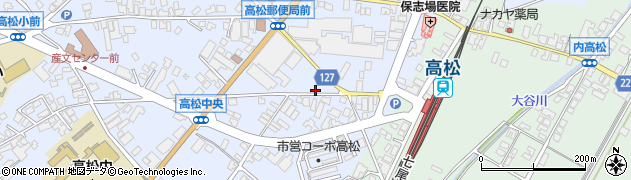 石川県かほく市高松ノ周辺の地図