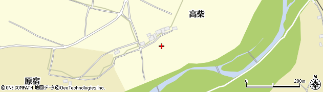 栃木県日光市高柴周辺の地図