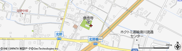 富山県滑川市北野周辺の地図