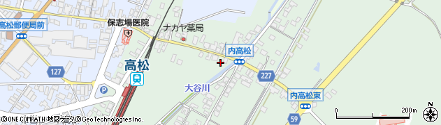 石川県かほく市内高松（よ）周辺の地図