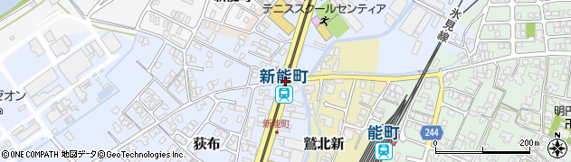 新能町電停前周辺の地図