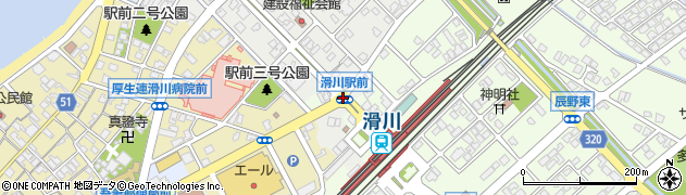 滑川駅前周辺の地図