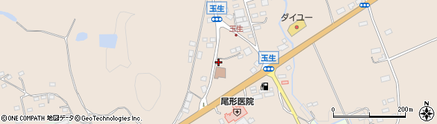 栃木県　警察本部矢板警察署玉生駐在所周辺の地図