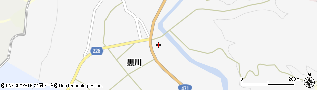 石川県かほく市黒川周辺の地図