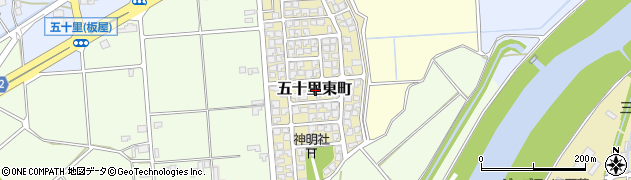 富山県高岡市五十里東町周辺の地図