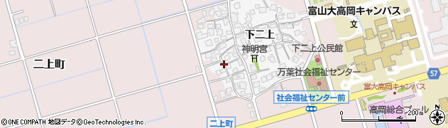 富山県高岡市二上周辺の地図