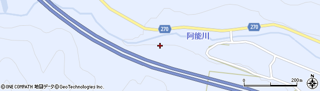 阿能川周辺の地図