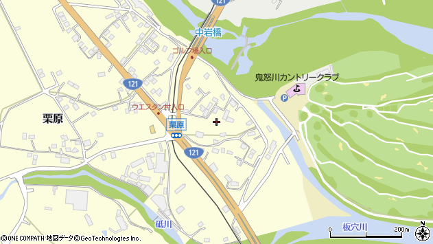 〒321-2421 栃木県日光市栗原の地図