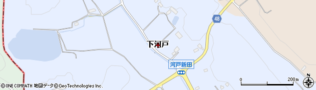 栃木県さくら市下河戸周辺の地図