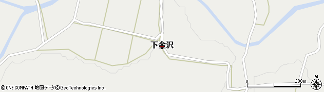 茨城県大子町（久慈郡）下金沢周辺の地図