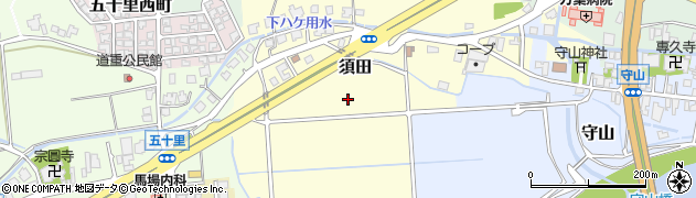 富山県高岡市須田周辺の地図