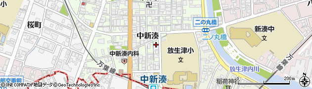メナード化粧品中新湊代行店周辺の地図