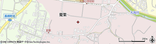 石川県かほく市夏栗ハ周辺の地図