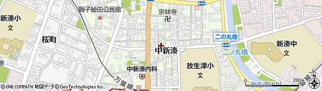 富山県射水市中新湊周辺の地図