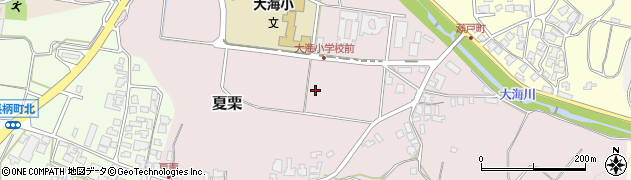 石川県かほく市夏栗（は）周辺の地図