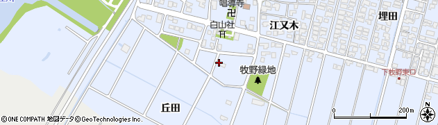 富山県高岡市下牧野丘田周辺の地図
