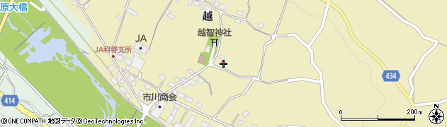 長野県中野市越1083周辺の地図