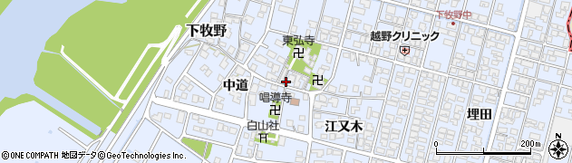 富山県高岡市下牧野周辺の地図