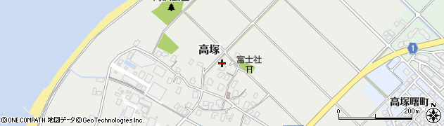 富山県滑川市高塚周辺の地図