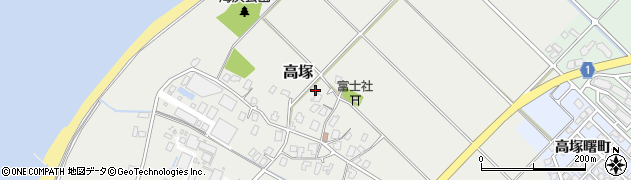 富山県滑川市高塚周辺の地図