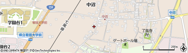 石川県かほく市中沼ヨ21周辺の地図