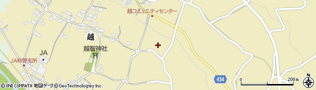 長野県中野市越433周辺の地図