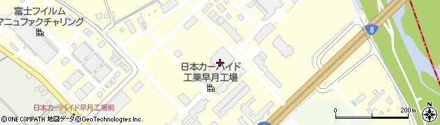 日本カーバイド工業株式会社　早月工場正門受付・宿直室周辺の地図