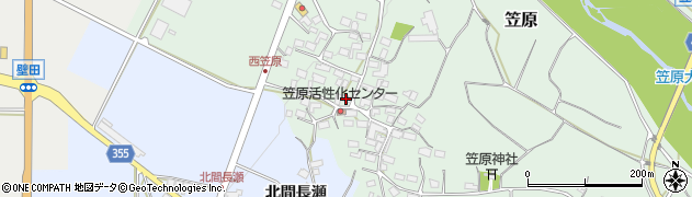 長野県中野市笠原周辺の地図