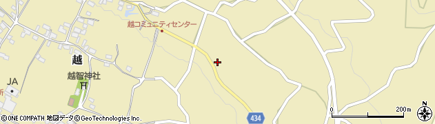 長野県中野市越376周辺の地図