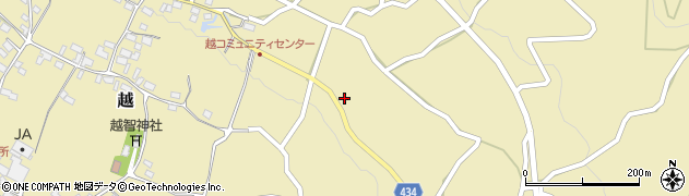長野県中野市越378周辺の地図