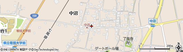 石川県かほく市中沼ワ76周辺の地図