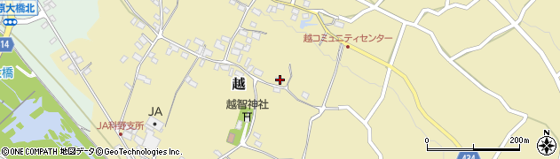 長野県中野市越978周辺の地図