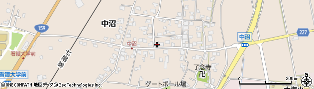 石川県かほく市中沼ワ80周辺の地図