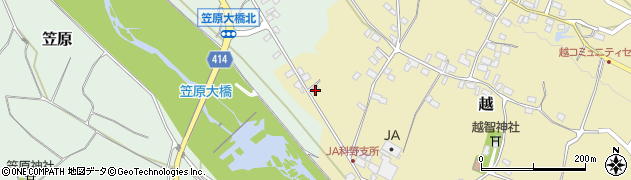長野県中野市越1684周辺の地図